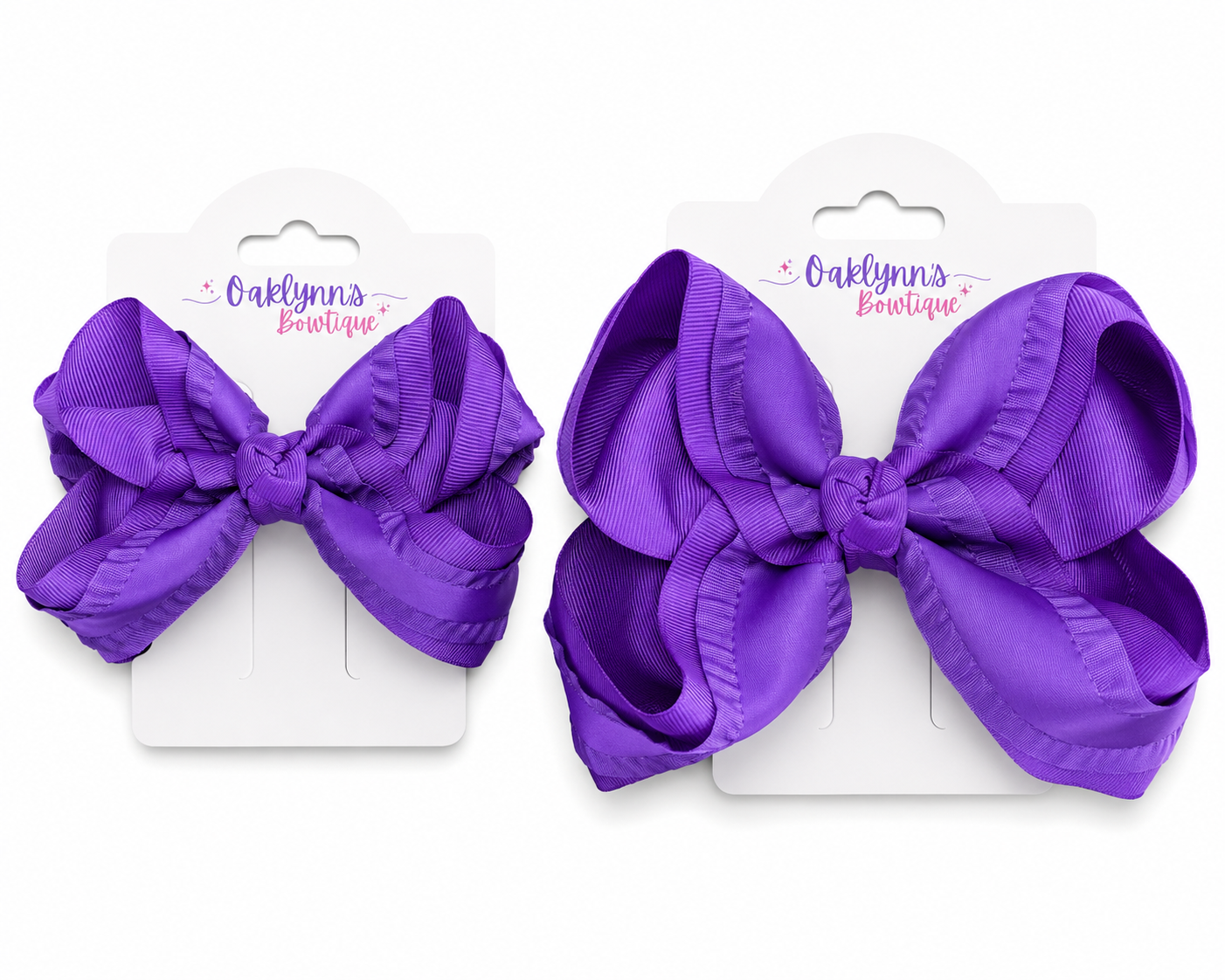 Purple Boutique Hair Bow Ruffle