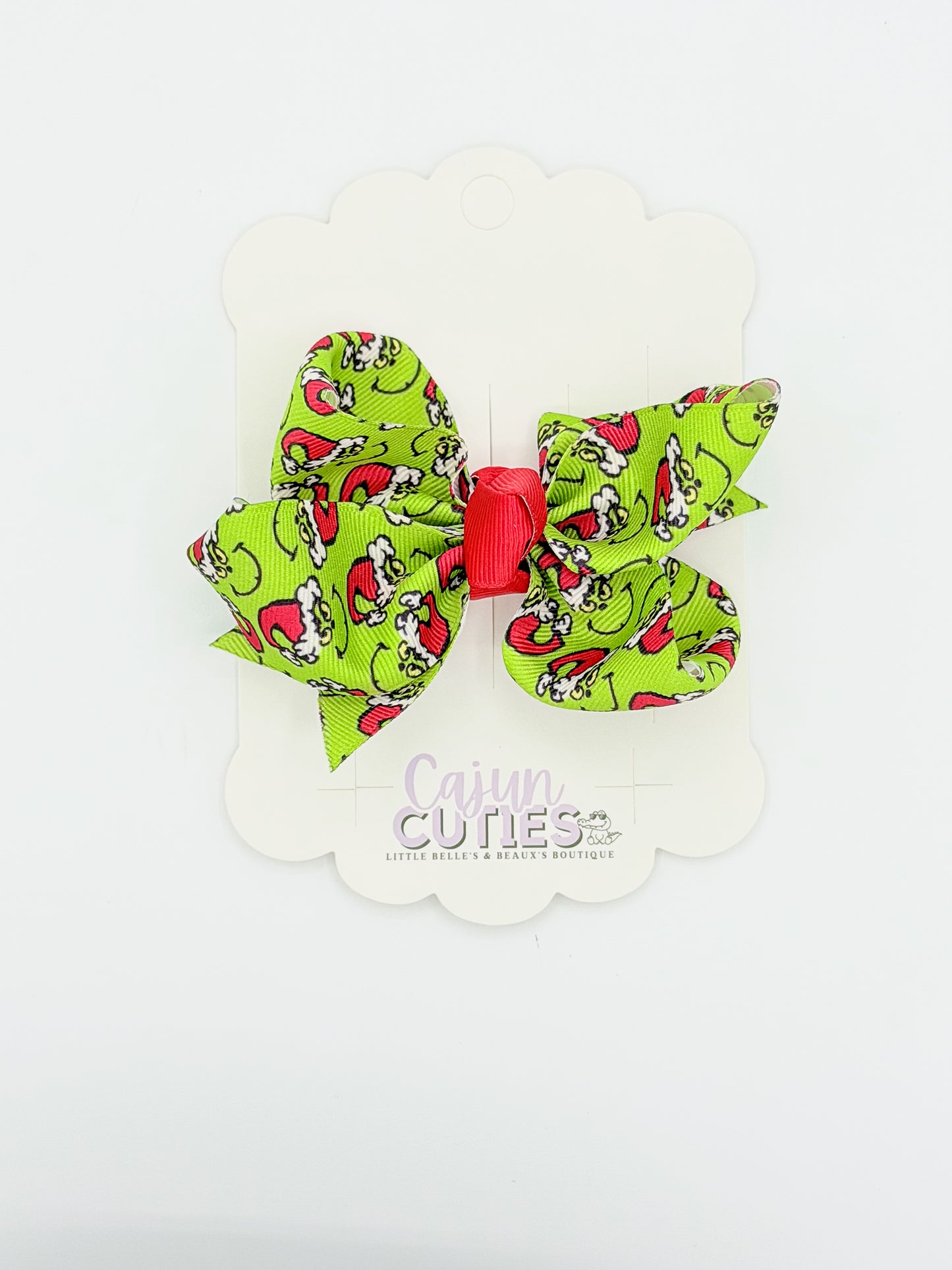 Green Man Hair Bows 4inch