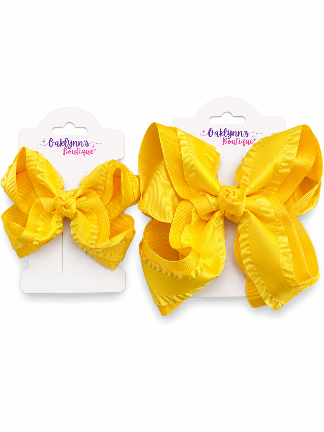 Gold Boutique Hair Bow Ruffle