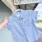 Blue Plaid Button Up Toddler Shirt - Cajun Cuties & Co