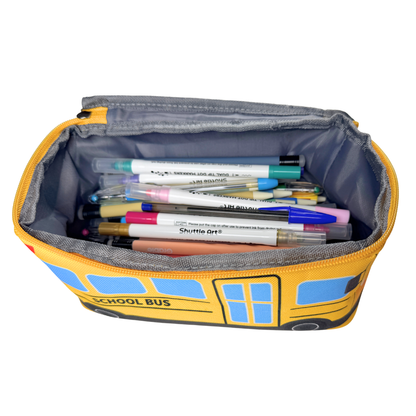 School Bus Pouch; Pencil Case