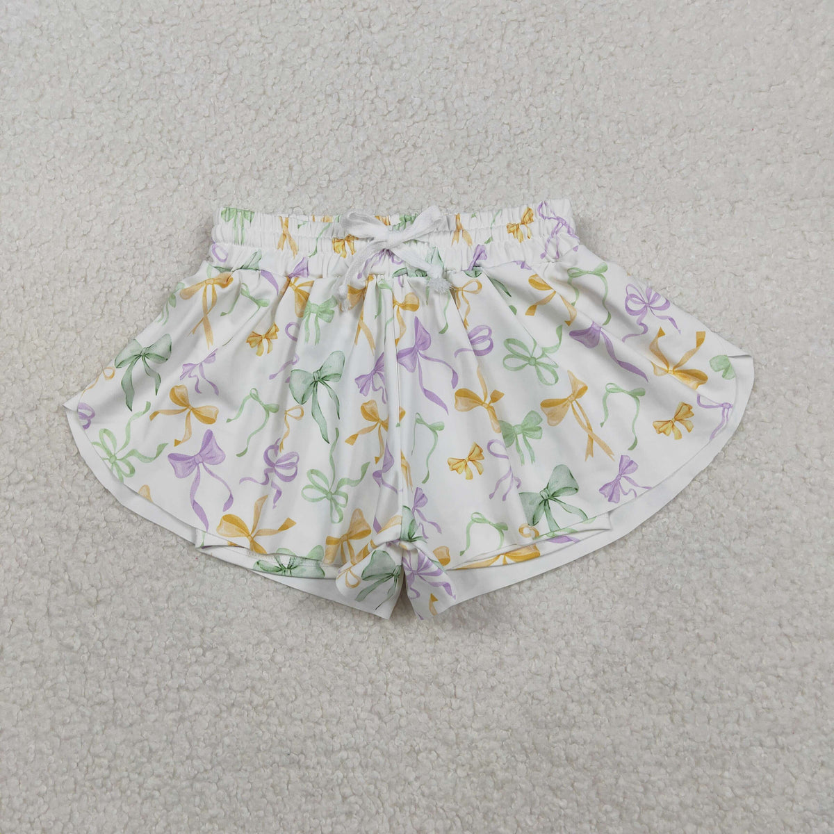 Mama and Me Mardigras Bows Yoga Active Shorts Bottoms