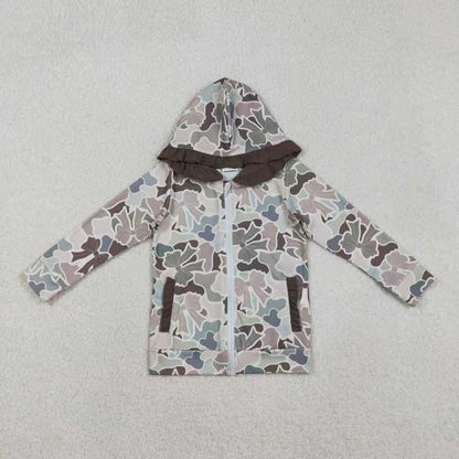 Sibling Family Adult Kids Bows Camo Pockets Zip Hunting Hoodie Jackets Top