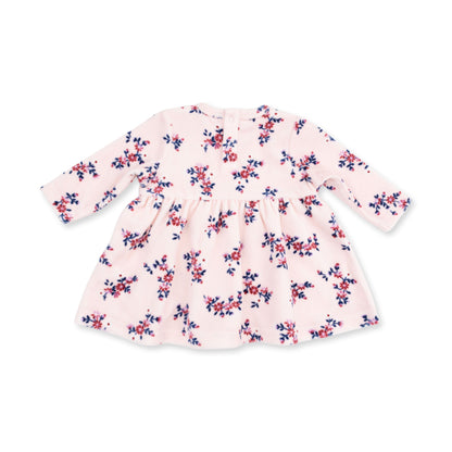 Nora Floral Velour - Long Sleeve Empire Waist Dress and Bloomer