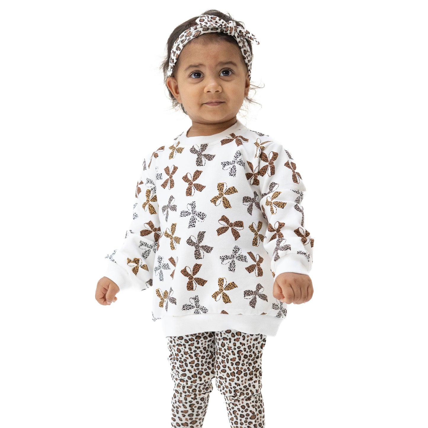 Leopard Bows - Oversized Sweatshirt
