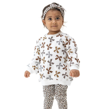 Leopard Bows - Oversized Sweatshirt