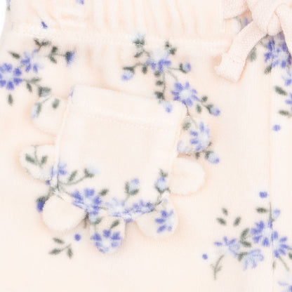 Sweet Hanna Floral Velour - Oversized Sweatshirt and Wide Leg Pant