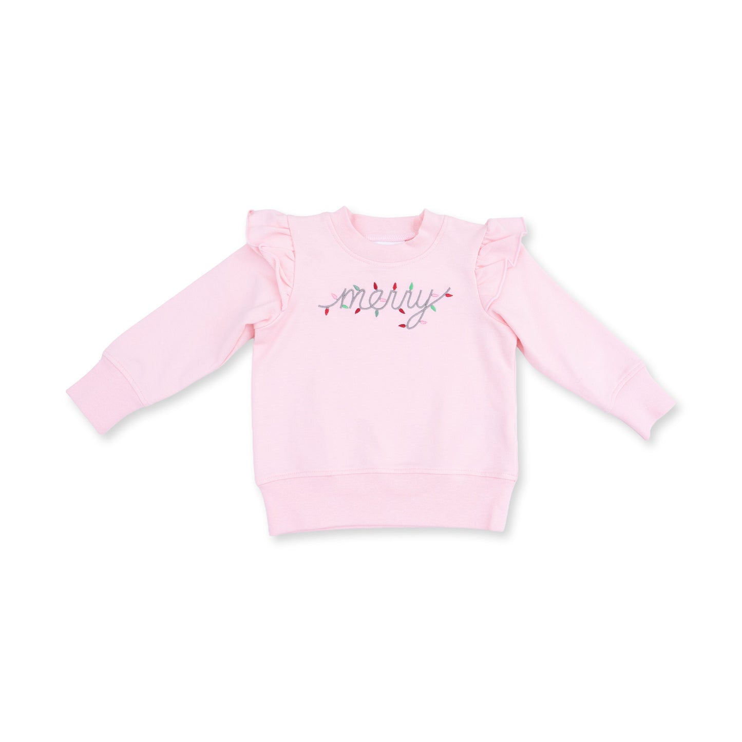 Christmas Lights Merry - Ruffle Sweatshirt