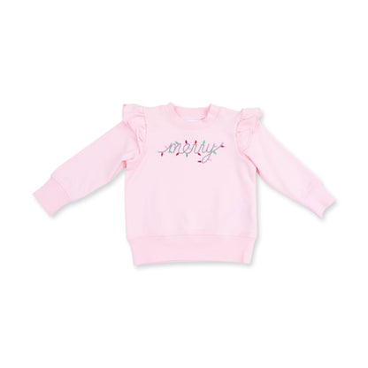 Christmas Lights Merry - Ruffle Sweatshirt