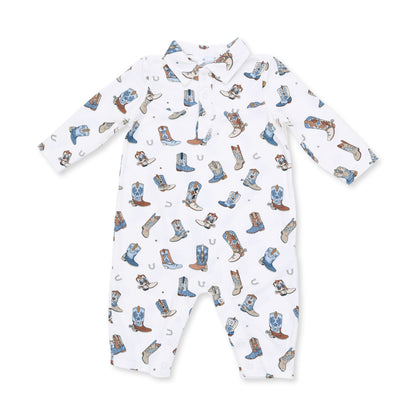 Buckaroo Boots - Long Sleeve Cowboy Romper