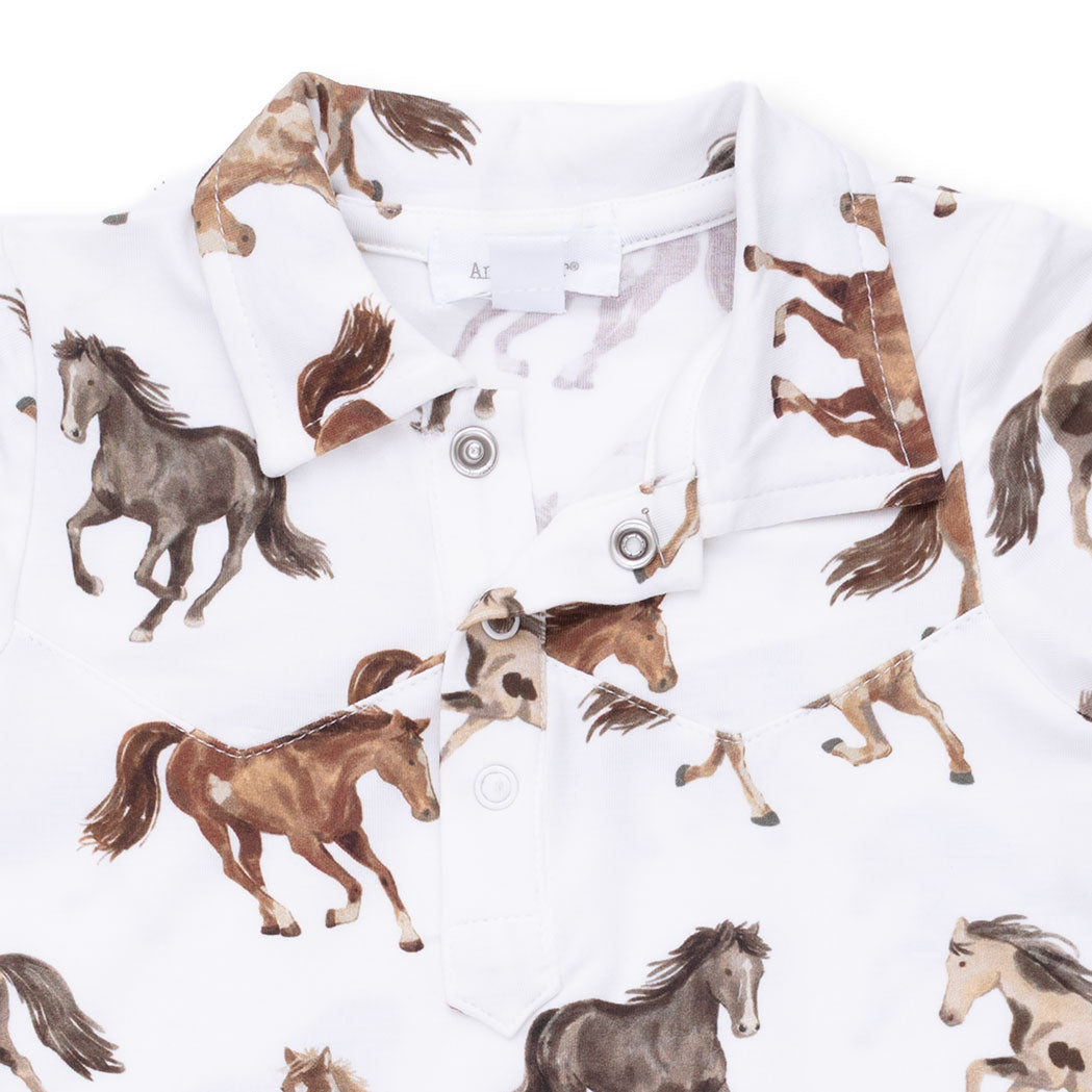 Wild Horses - Long Sleeve Cowboy Romper