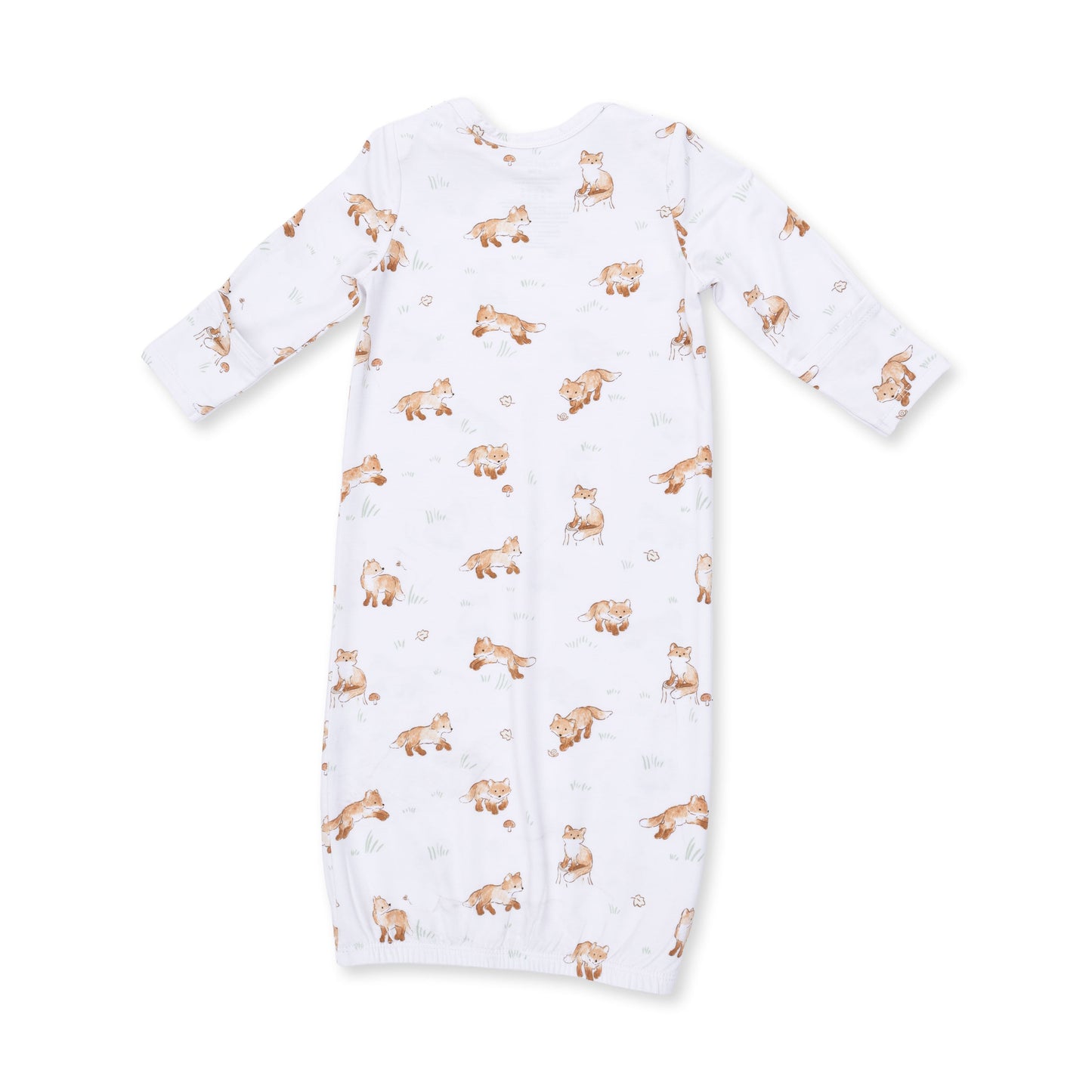 Little Explorer Fox - Lap Shoulder Gown and Knotted Hat