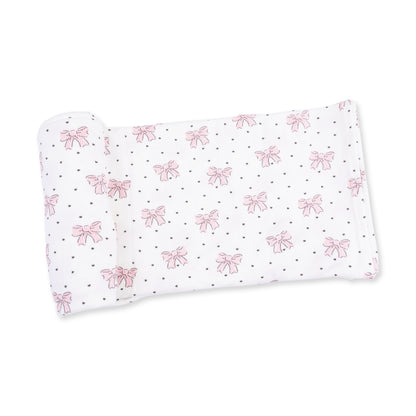 Bows and Hearts - Swaddle Blanket