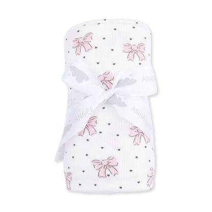 Bows and Hearts - Swaddle Blanket