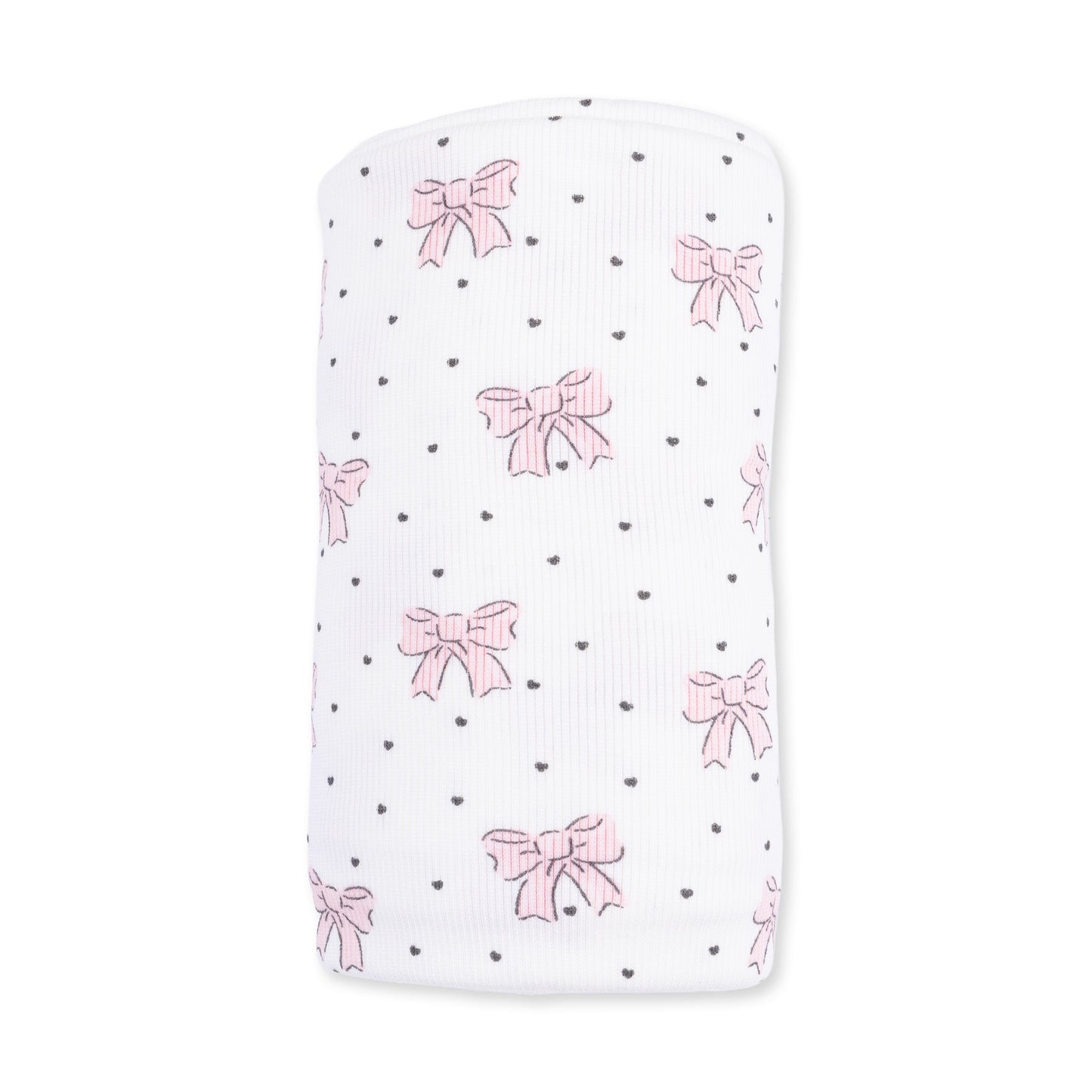 Bows and Hearts - Swaddle Blanket