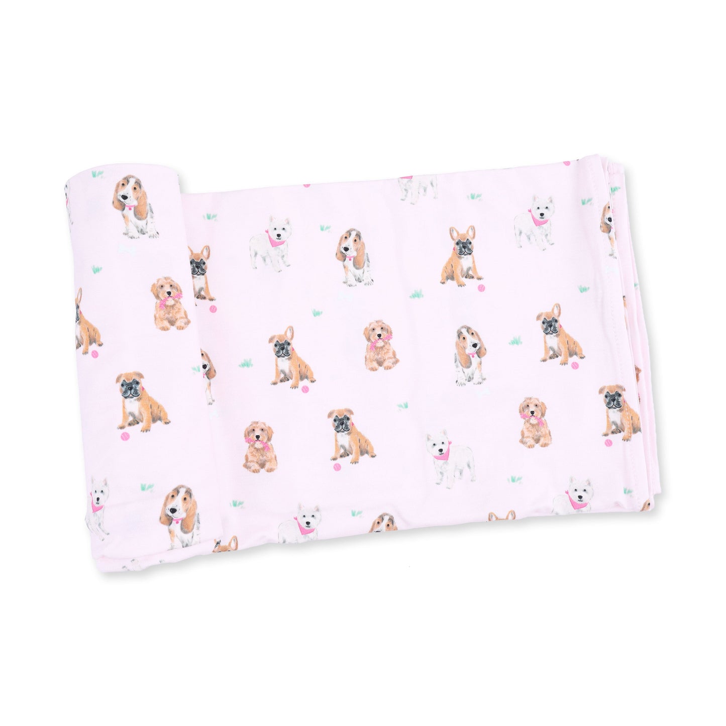 Bestie Dogs Pink - Swaddle Blanket