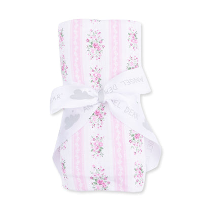 Bella Rose Stripe - Swaddle Blanket