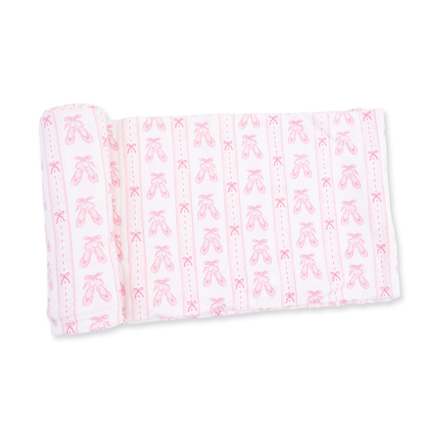 Ballet Shoes Ribbon Stripe - Swaddle Blanket
