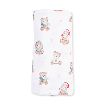 Christmas Teddy Bears Uni - Swaddle Blanket