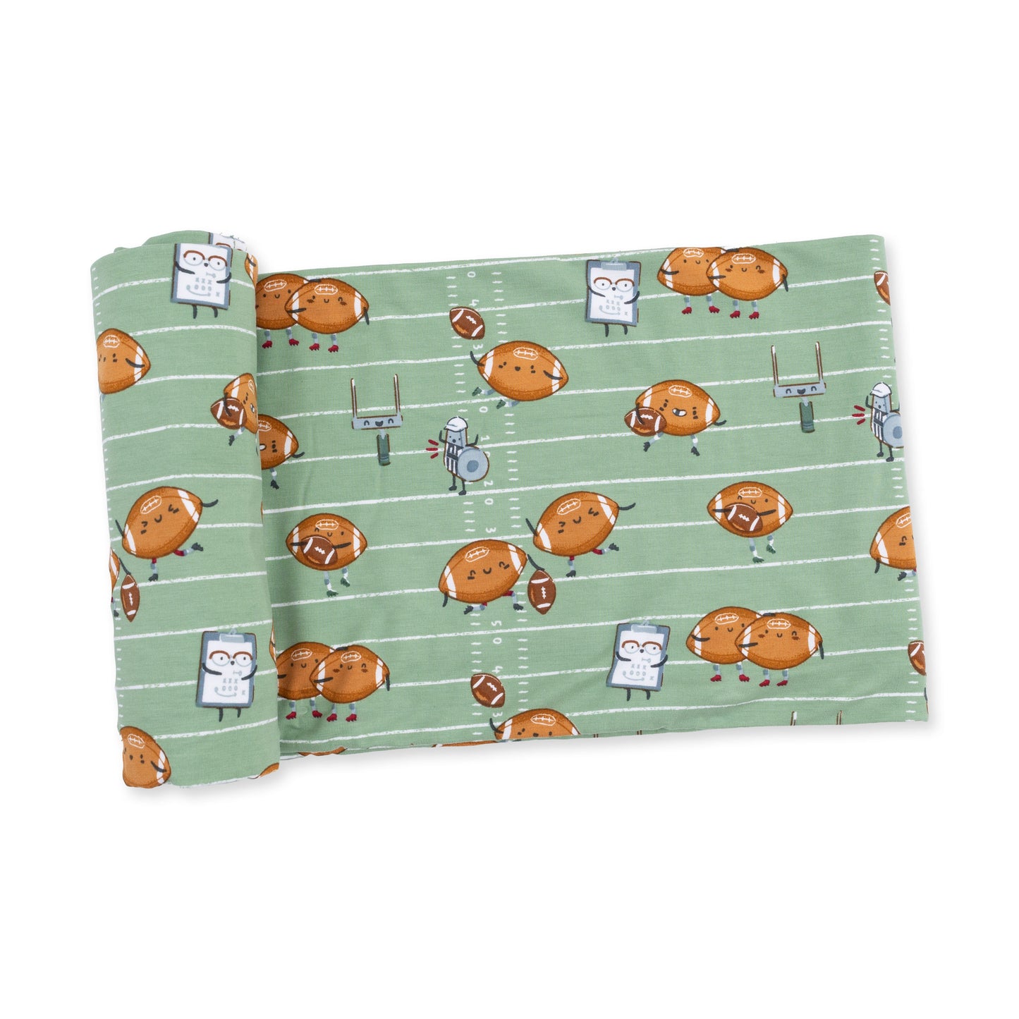 Footballs Playing Football - Swaddle Blanket