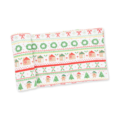 Gingerbread Fair Isle Uni - Swaddle Blanket