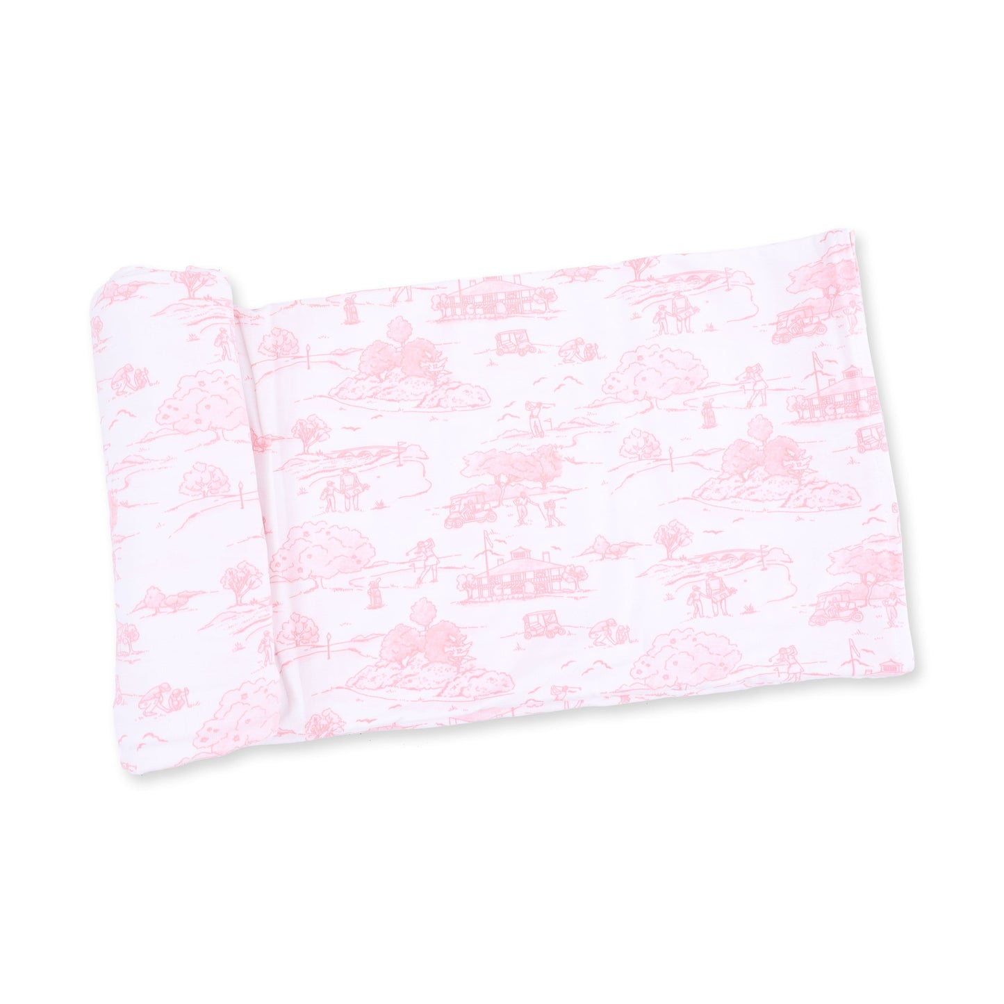Golf Toile Pink - Swaddle Blanket