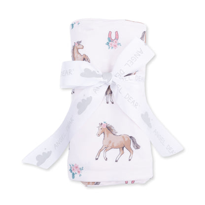I Love Horses - Swaddle Blanket