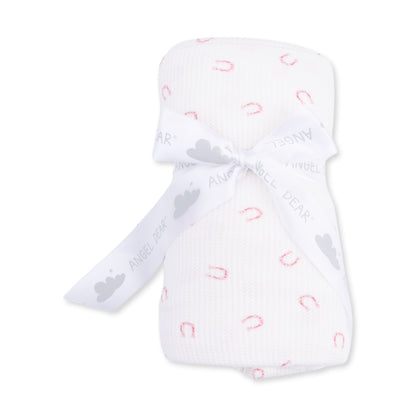 Little Horseshoes Pink - Swaddle Blanket