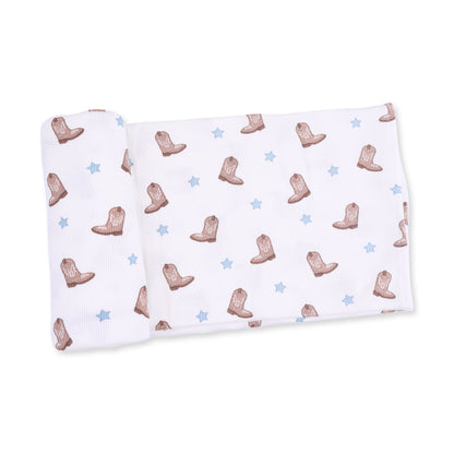 Mini Cowboy Boots - Swaddle Blanket