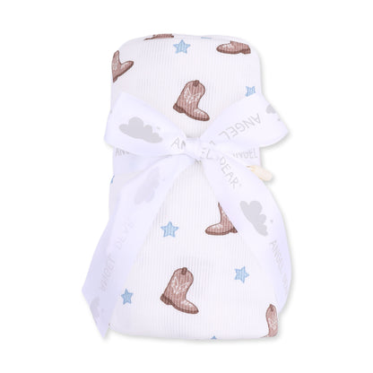 Mini Cowboy Boots - Swaddle Blanket