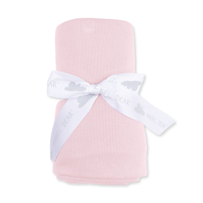 Solid Veiled Pink Rib - Swaddle Blanket