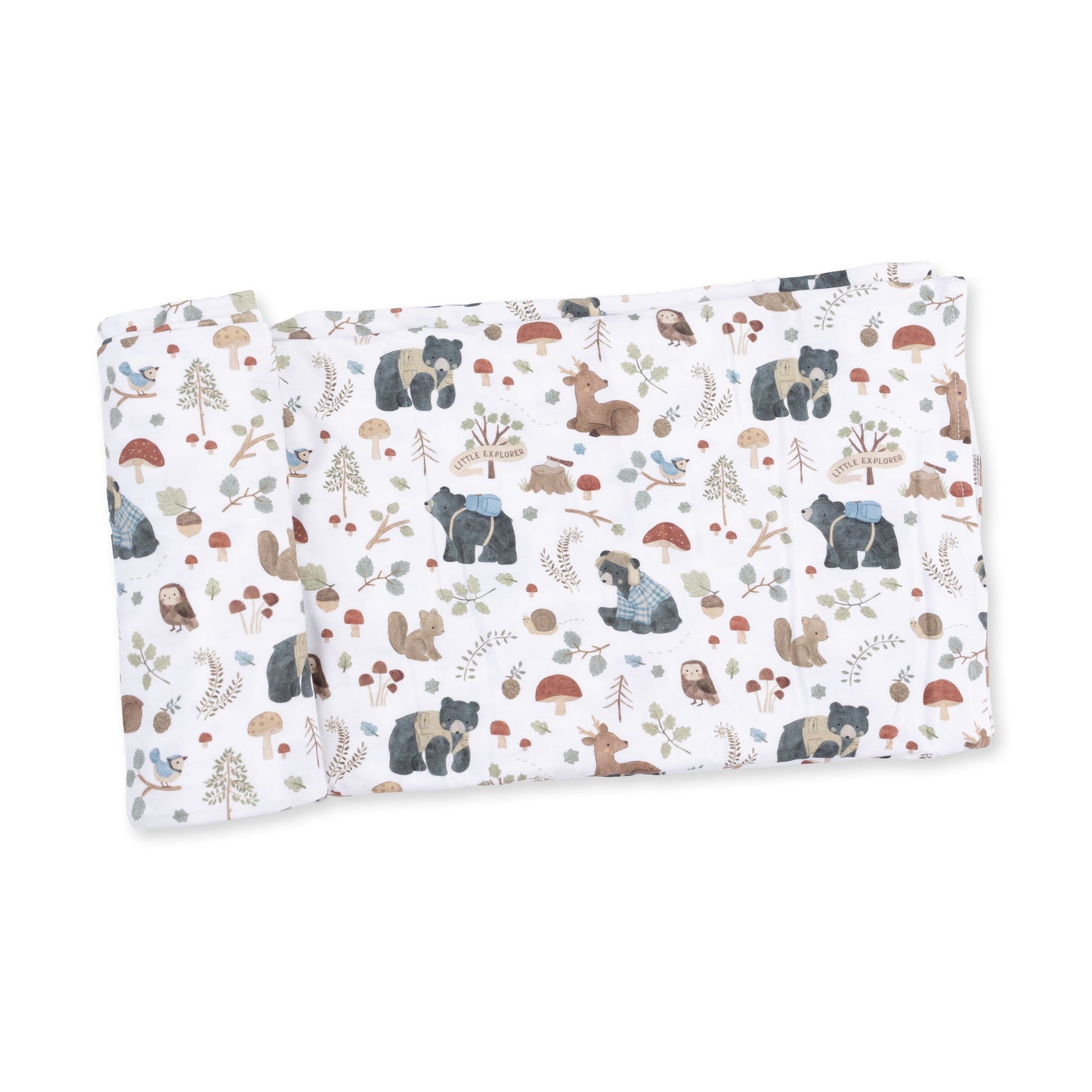 Southern Woodland Animals Green - Swaddle Blanket