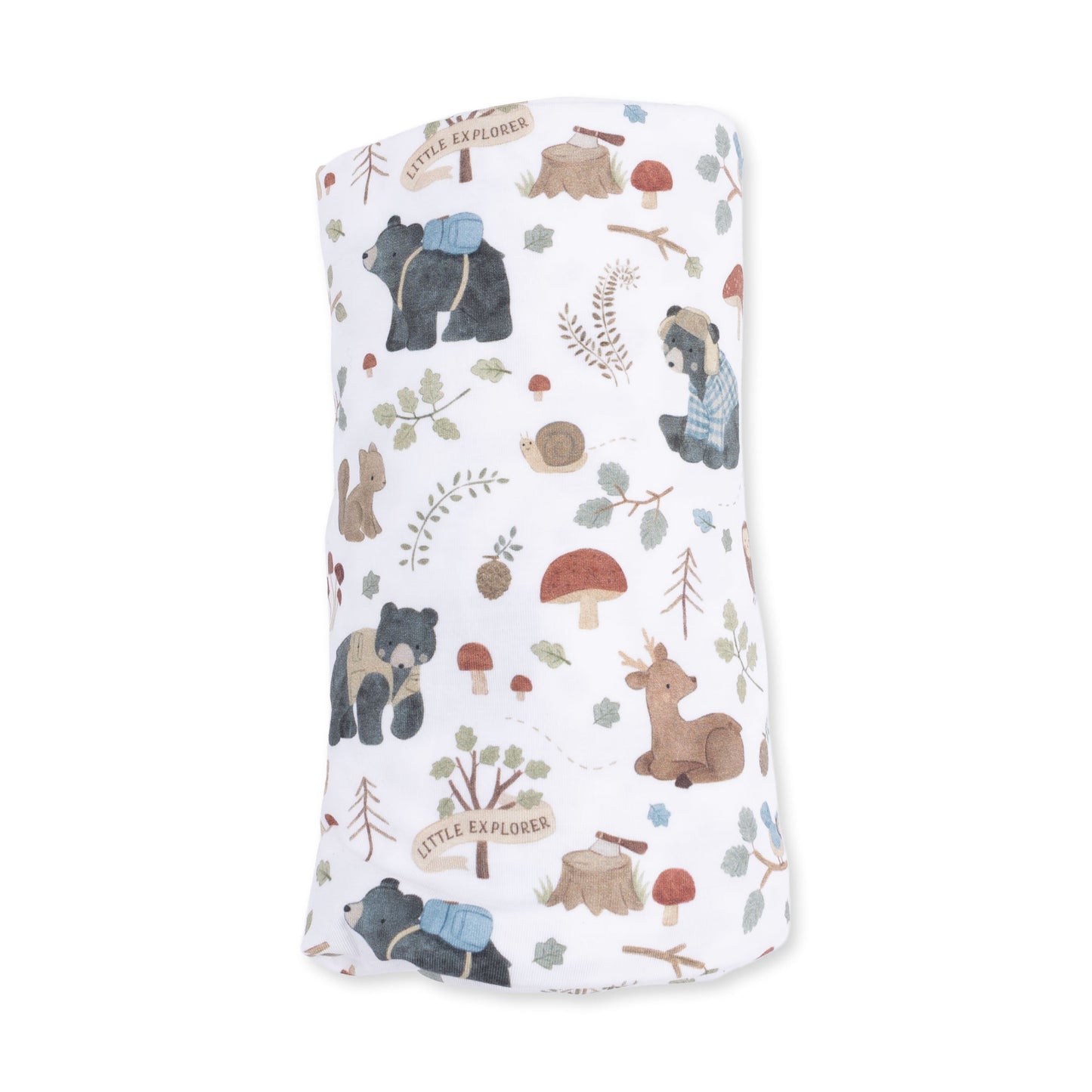 Southern Woodland Animals Green - Swaddle Blanket