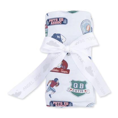 Football Patches - Swaddle Blanket