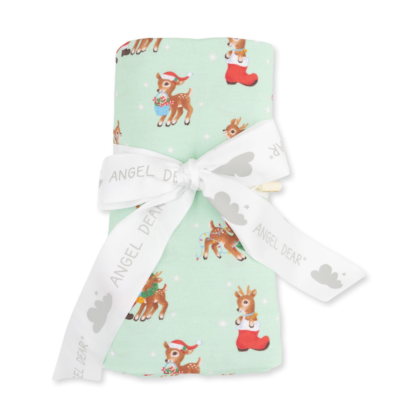 Vintage Reindeer & Santa Uni - Swaddle Blanket