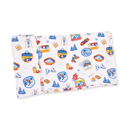 Vintage Ski Patches - Swaddle Blanket
