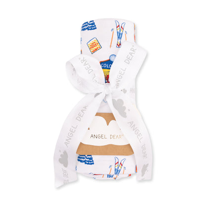Vintage Ski Patches - Swaddle Blanket