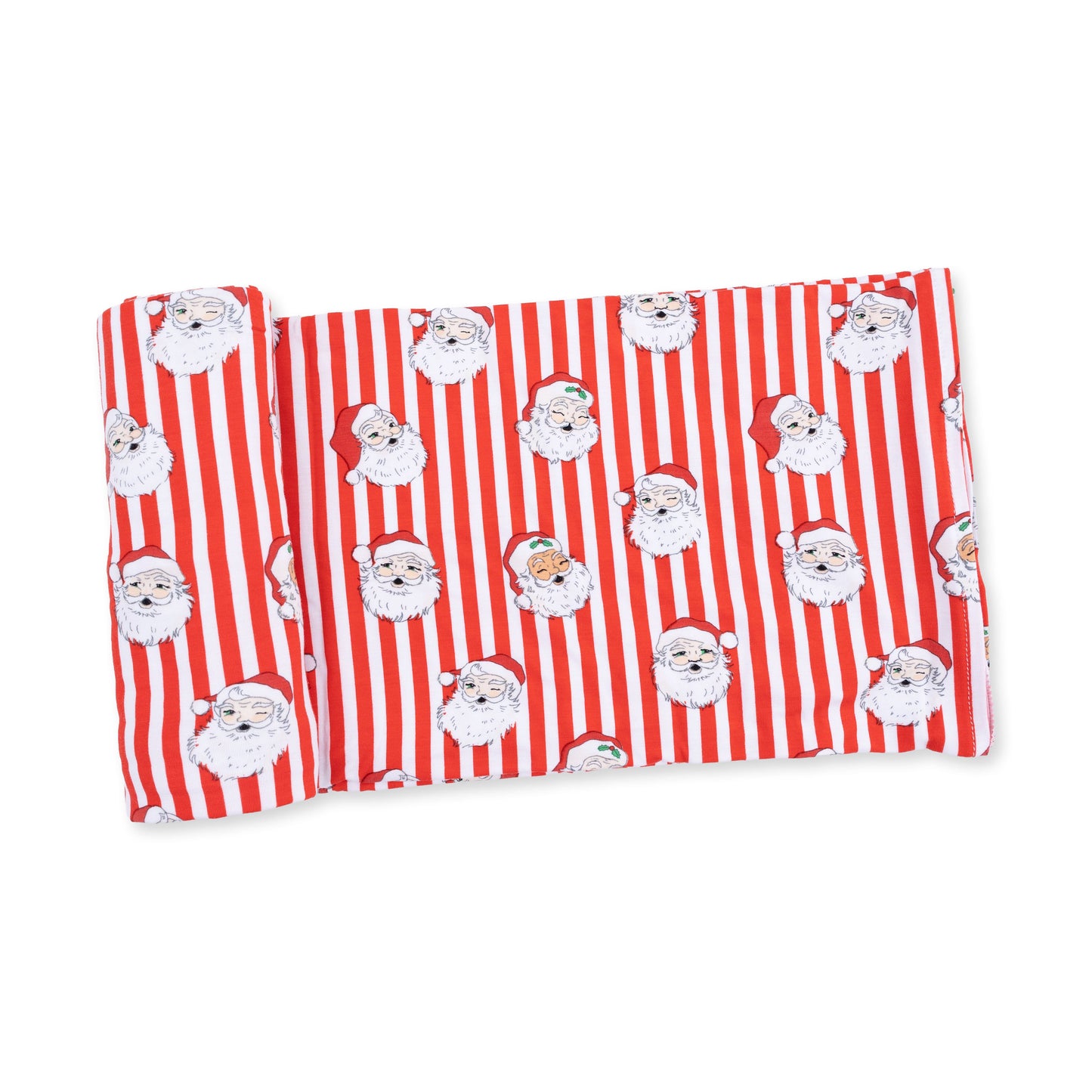 Vintage Santa Stripe - Swaddle Blanket