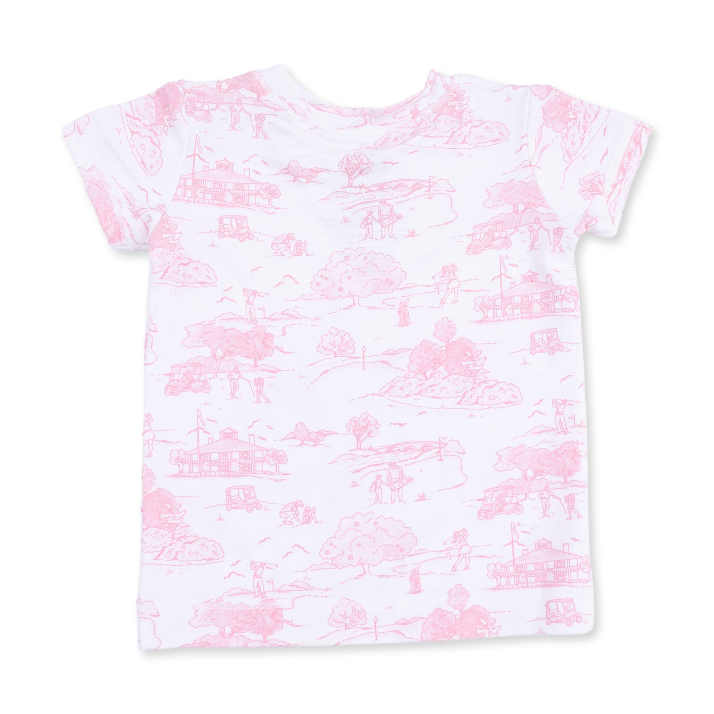 Golf Toile Pink - Loungewear Short Set