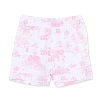 Golf Toile Pink - Loungewear Short Set