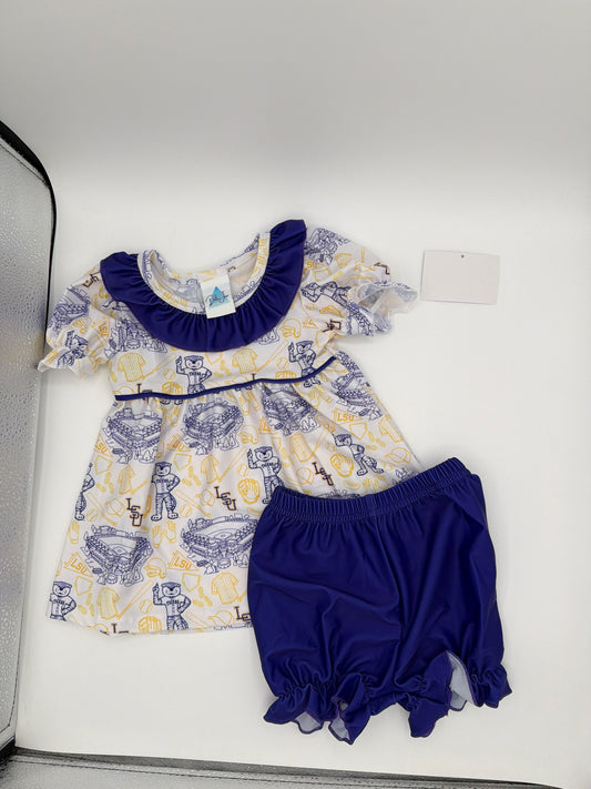 LSU Baseball Bloomer Set