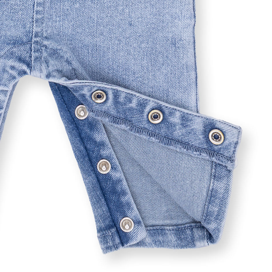 Old School Blue Stretch Denim - Uni Old School Overall
