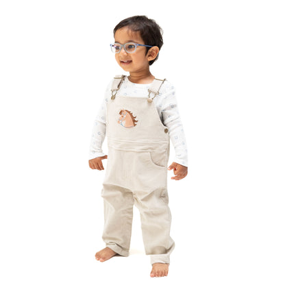 Peyote Corduroy - Uni Old School Overall with Horse Applique
