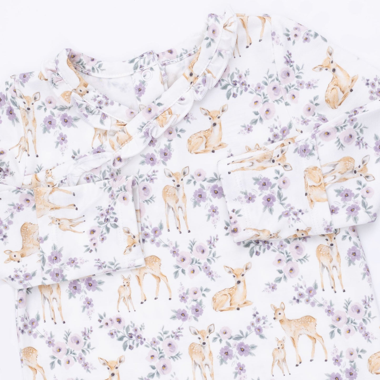 Floral Deer - Kimono Gown and Knot Headband