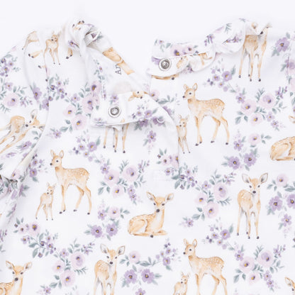 Floral Deer - Kimono Gown and Knot Headband
