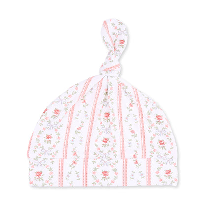 Marnie Rosebud Stripe - Kimono Gown and Knotted Hat
