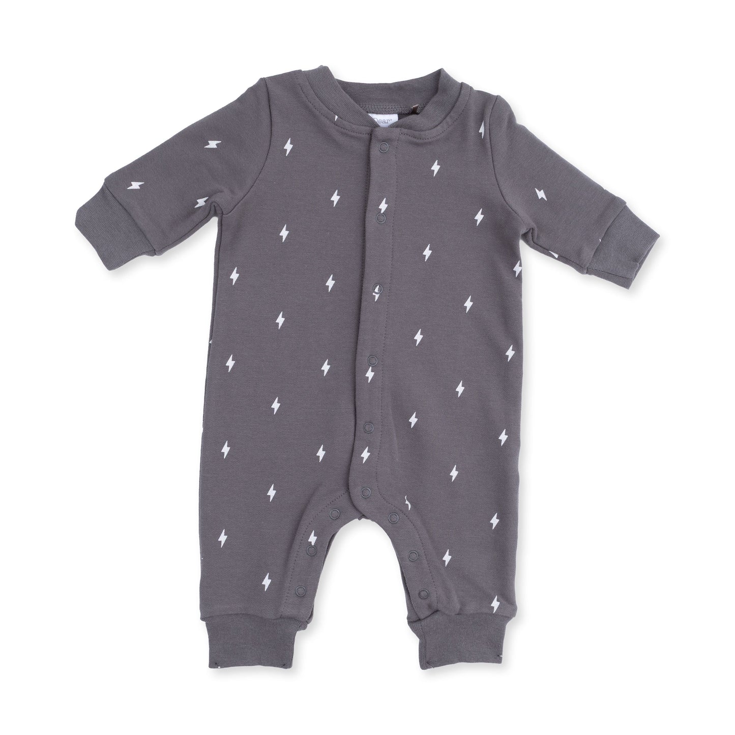 Lightning Bolt - Baseball Collar Button Up Romper