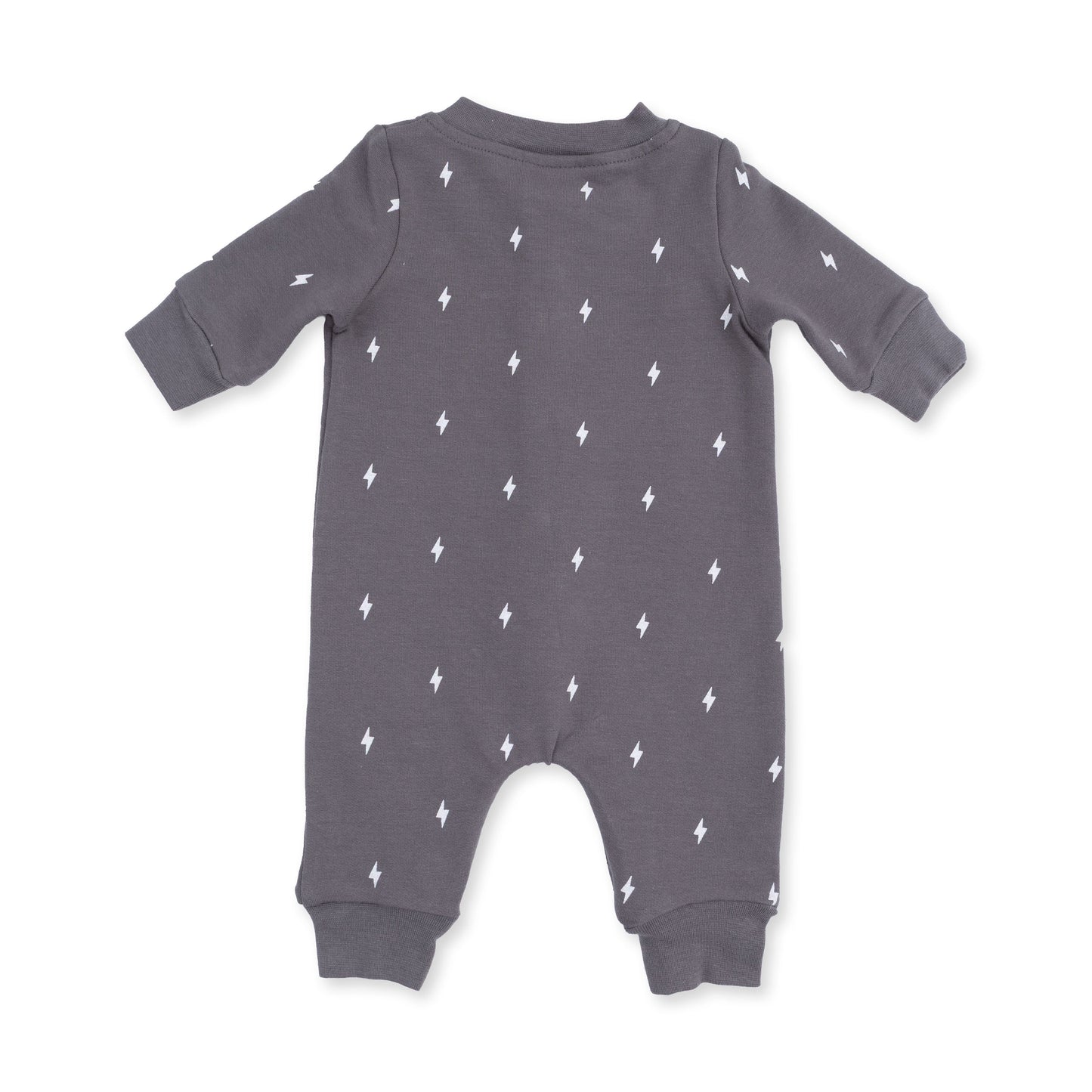 Lightning Bolt - Baseball Collar Button Up Romper