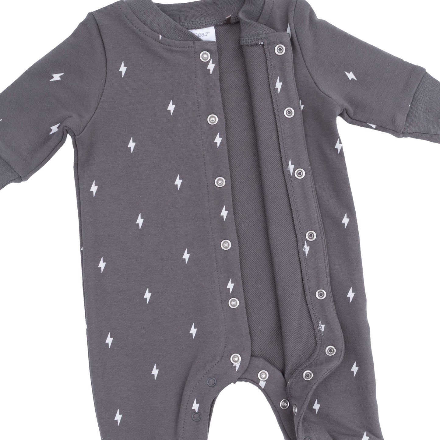 Lightning Bolt - Baseball Collar Button Up Romper