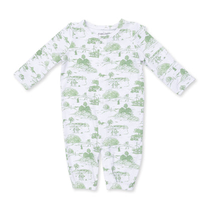 Golf Toile Green - Convertible Gown and Beanie Hat